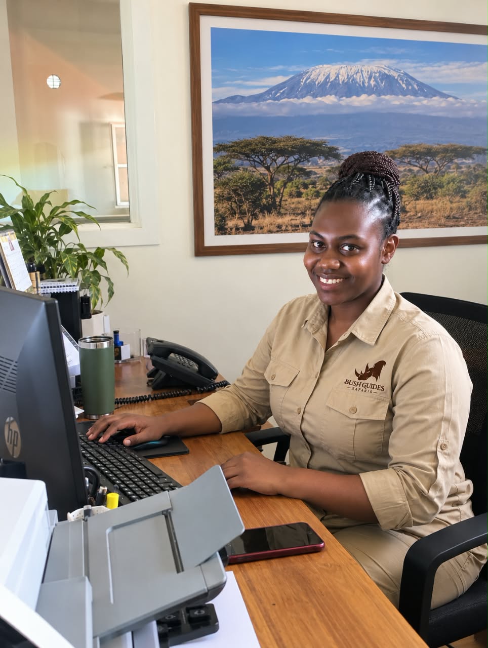 Peace Hezekiah, Reservations Manager at Bush Guides Safaris